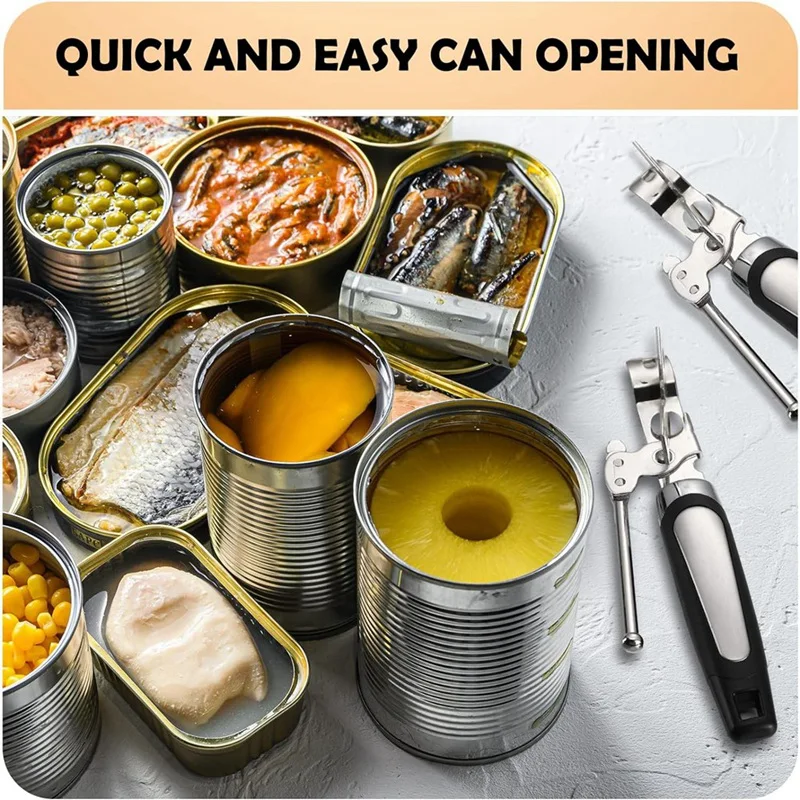 Can Opener Manual Can Opener Safety Can Opener Soft Non Slip Grip Handle 10 Pieces