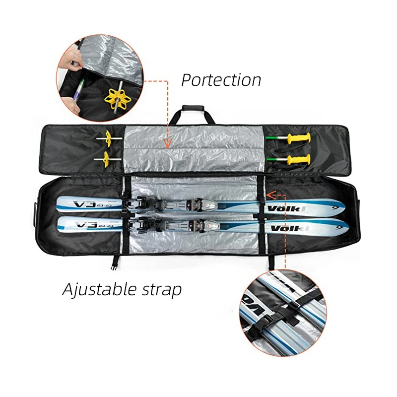 Promotion Padded Snowboard Bag Ski Cover Bag for Air Travel Ski Carry Bag