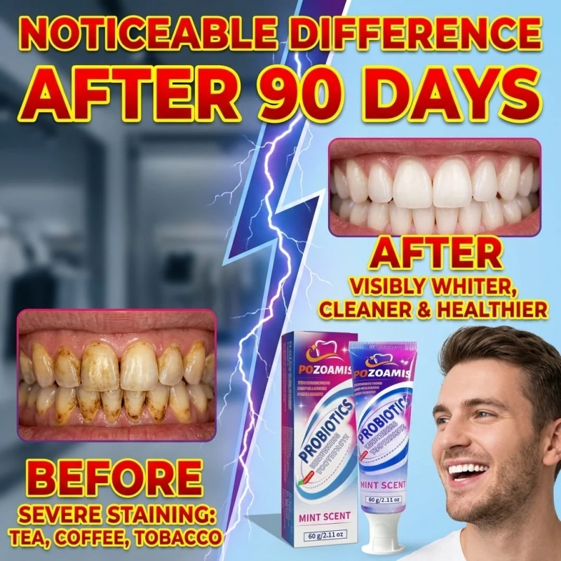 Daily Whitening Toothpaste for Adults, Helps Remove Surface Tea Stains, Coffee Stains & Smoke Stains on Teeth, Gentle Oral Cleansing, Brighten Teeth Appearance, Keep Fresh Breath for Daily Brushing