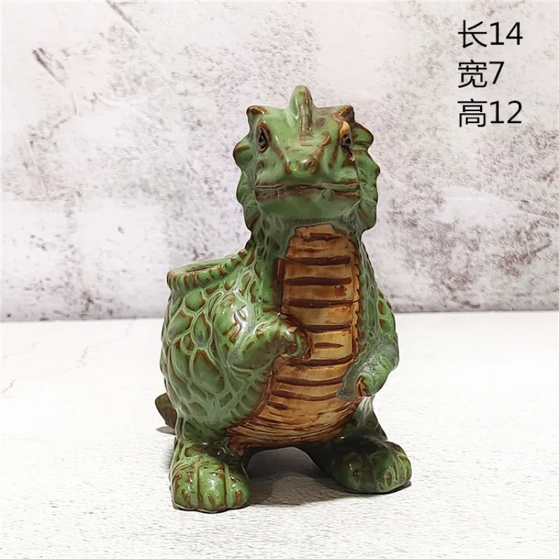 Cute Cartoon Dinosaur Ceramic Succulent Pot for Home Decor