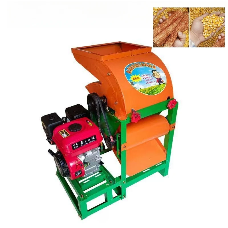 Corn tear-free thresher gasoline engine household vertical corn tear thresher