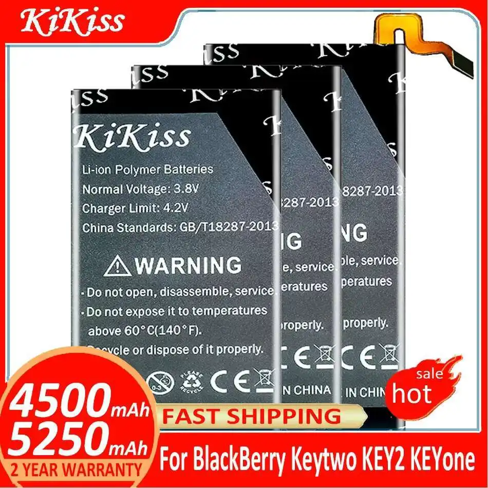 

KiKiss Battery for BlackBerry Keytwo KEY2 KEYone Smartphone Batterij + Track NO