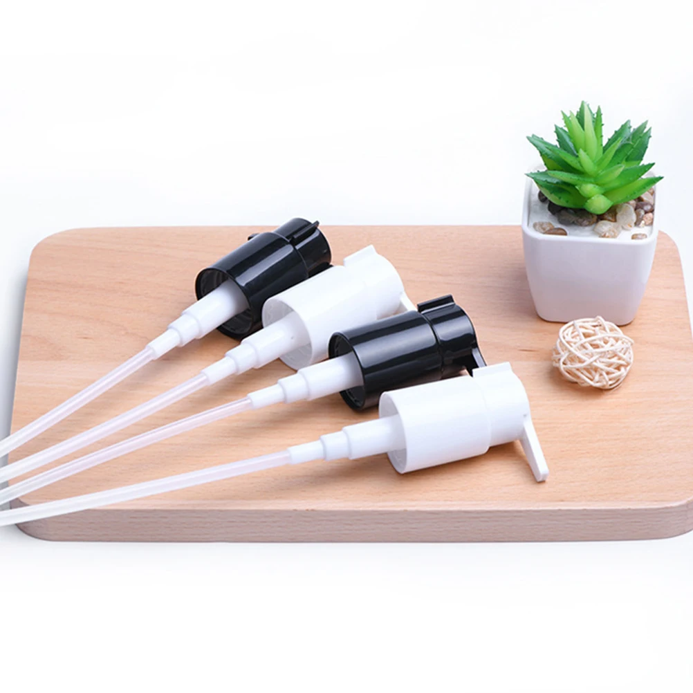 

8pcs Pump Head for Lotion Dispenser Clips 24 Teeth White Black Large Soap Pump Heads Replacement Portable Plastic