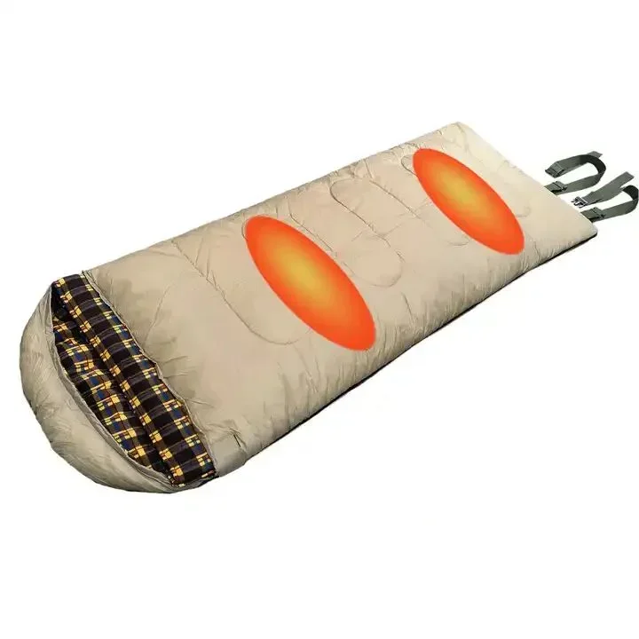 Outdoor 230*85cm Electric Battery Portable Waterproof Heated Sleeping Bag For Outdoor Camping