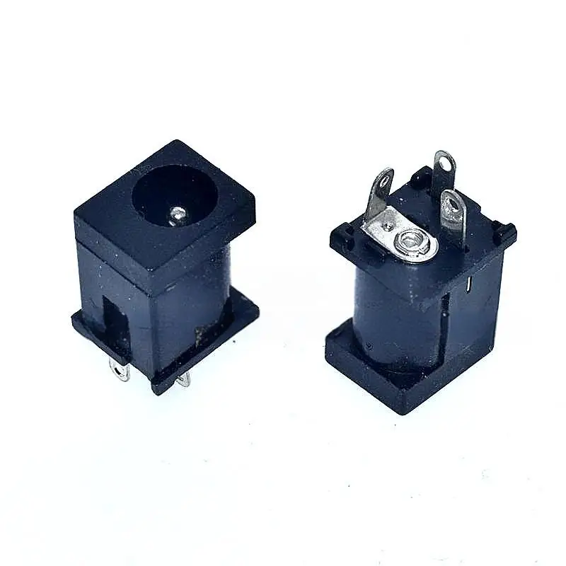 10PCS DC-012A DC Jack (Power Jack), 5.5×2.1mm, DC012A Vertical 3-Pin Female Connector Iron Pin