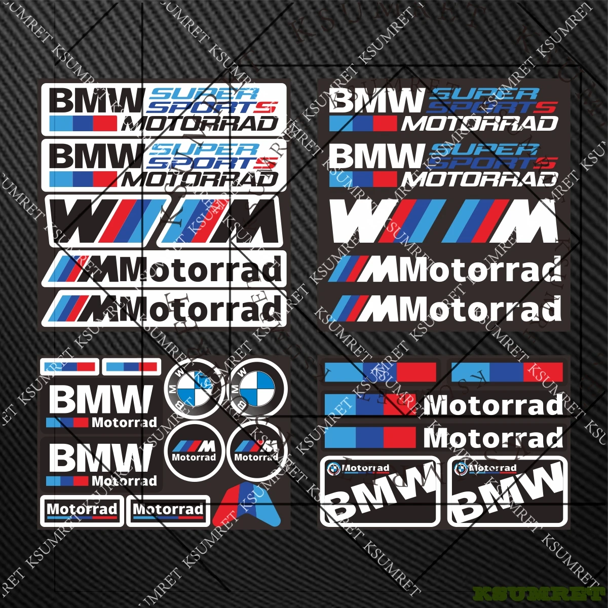 

For Bmw Sticker Motorcycle Stickers Tank Logo Moto Helmet Emblem Decal Set