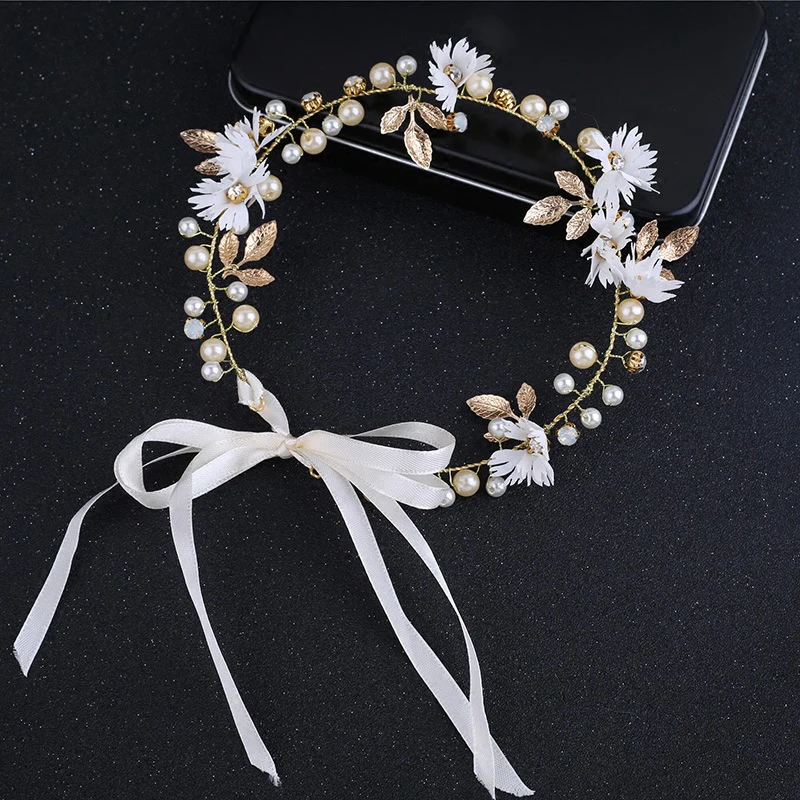 New Golden Silver Color Pearl Wedding Hair Clips Hair Accessories For Bridal Flower Leaves Headpiece Women Bride Hairpins