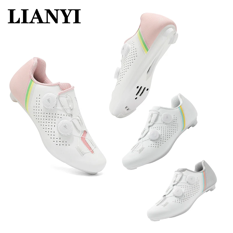 

LIANYI Autumn Cycling Shoes Couple Double Twist Buckle Bicycle Self-locking SPD Road Bike Mountain Bike Sports Training Shoes