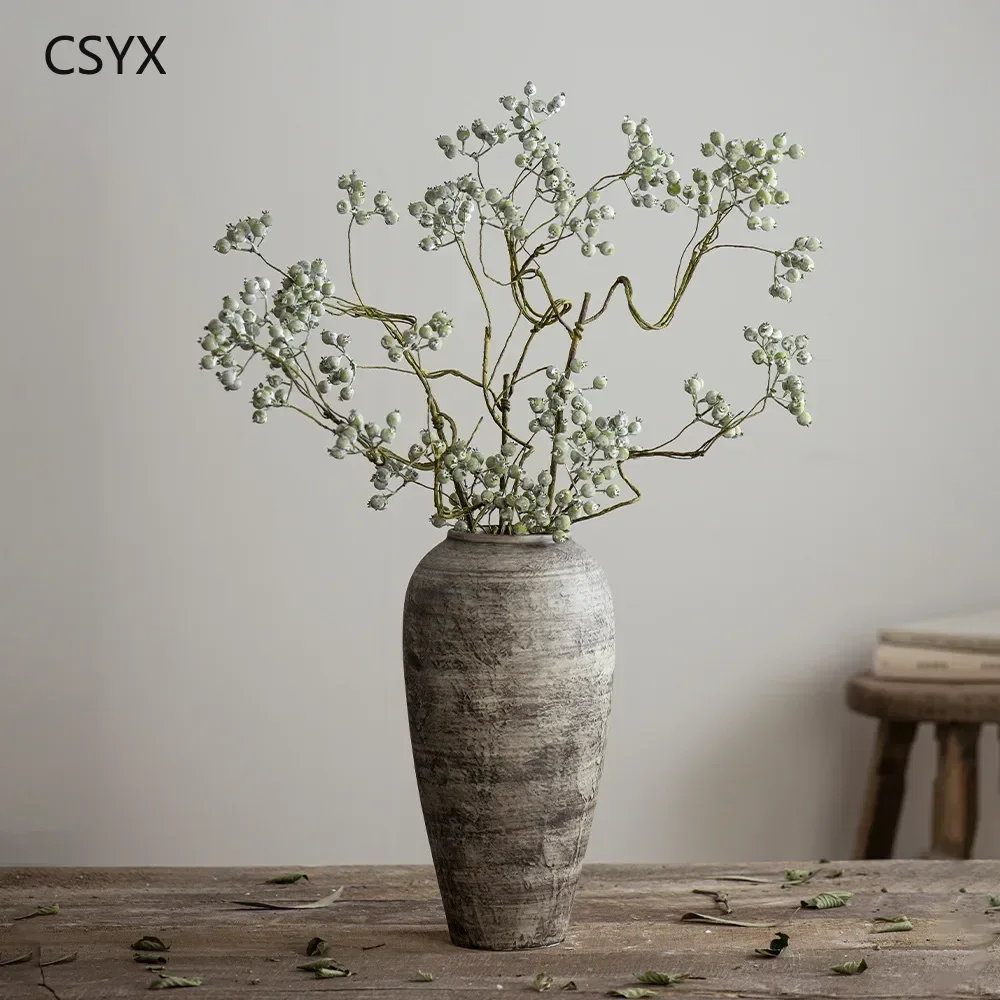 

Vintage Ceramic Vase - Modern HK/Japanese Style, Dried Flowers Decor for Living Room & TV Cabinet, Living Room Decoration