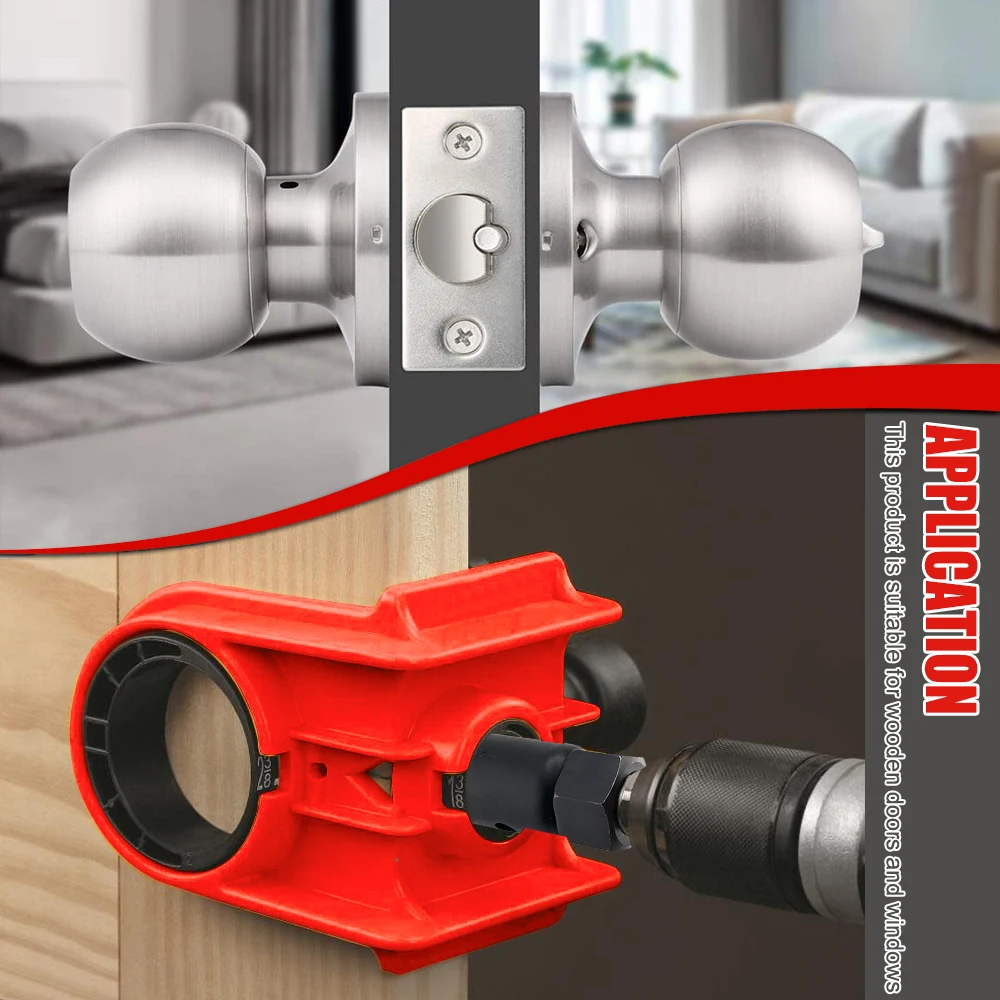 Ball Lock Hole เปิด + ประตู Latch Mortise เครื่องมือประตูล็อคชุดติดตั้ง Fit 1-3/4 "หรือ 1-3/8" หนาประตูสําหรับไม้ประตู