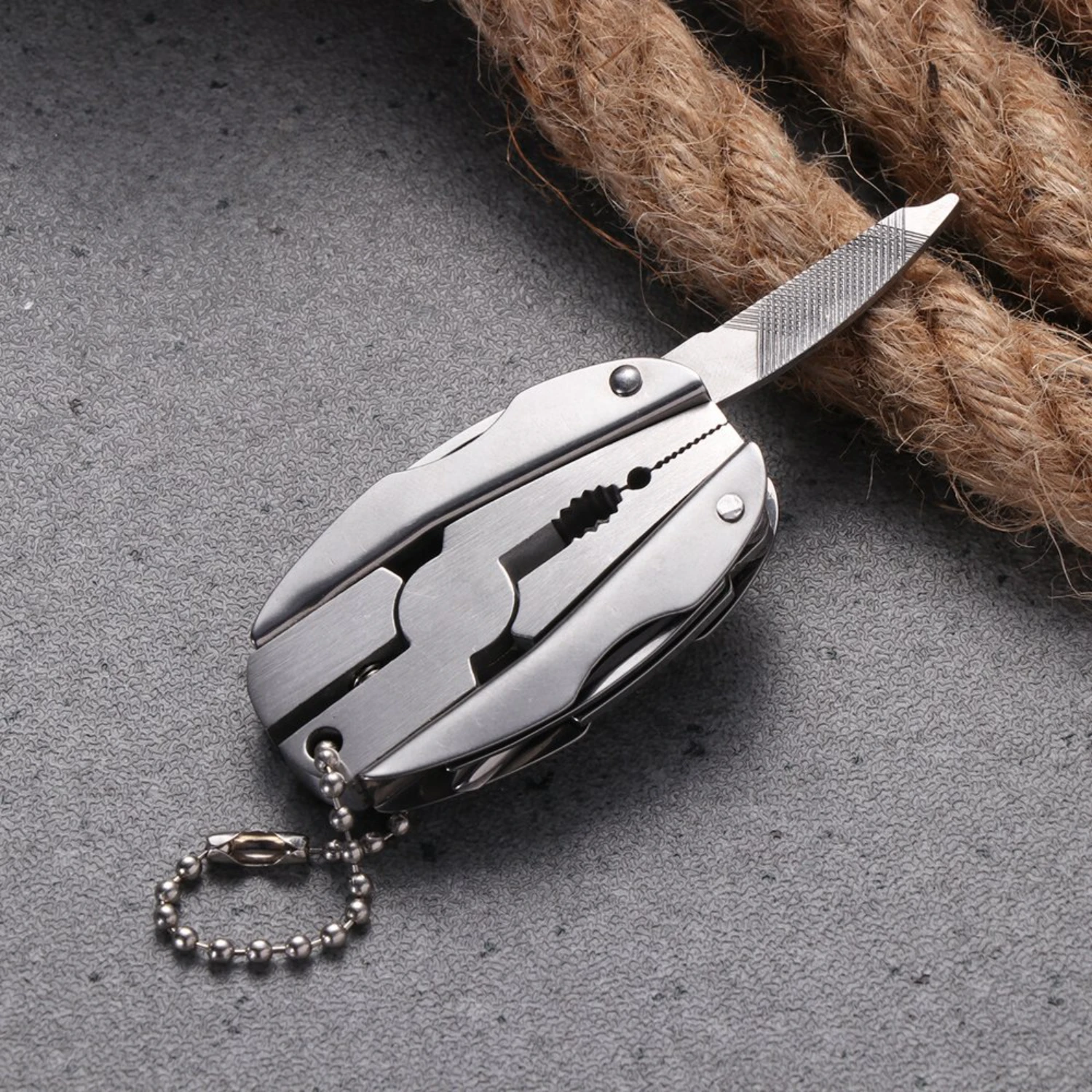 Multifunction Stainless Steel Hammer Wrench Pliers Foldable Pocket Tools