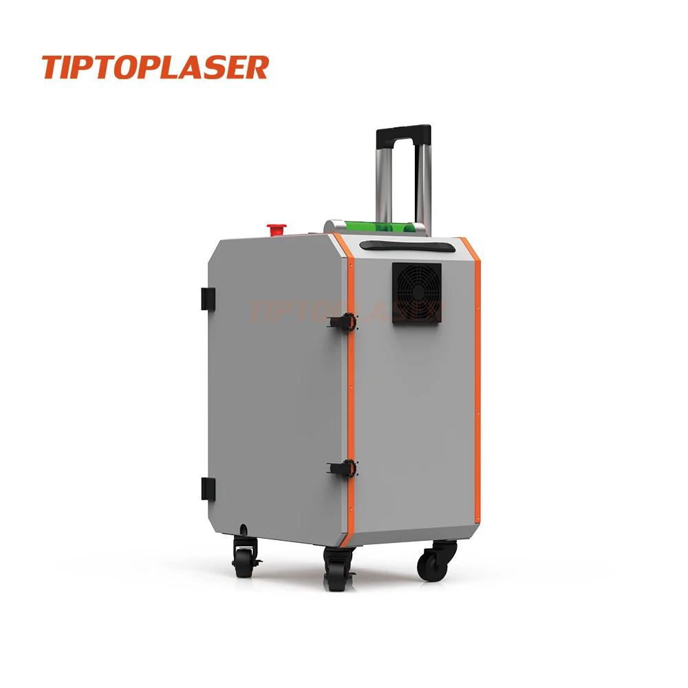 Fiber laser 100w 200w 300w suitcase portable metal handheld laser cleaning machine for paint oxidation cleaning rust cleaner