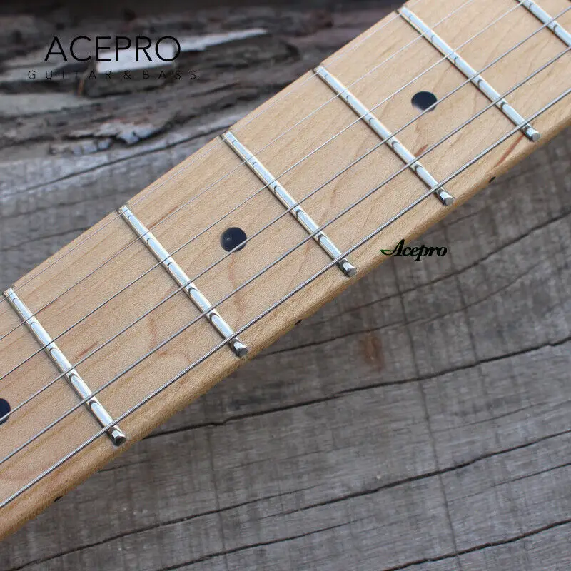 Acepro Gold Document ST Electric JE, Tremolo Bridge, S-S-Humbucker, 514ups Mini Switch, Split Coil, Guitarra, En stock