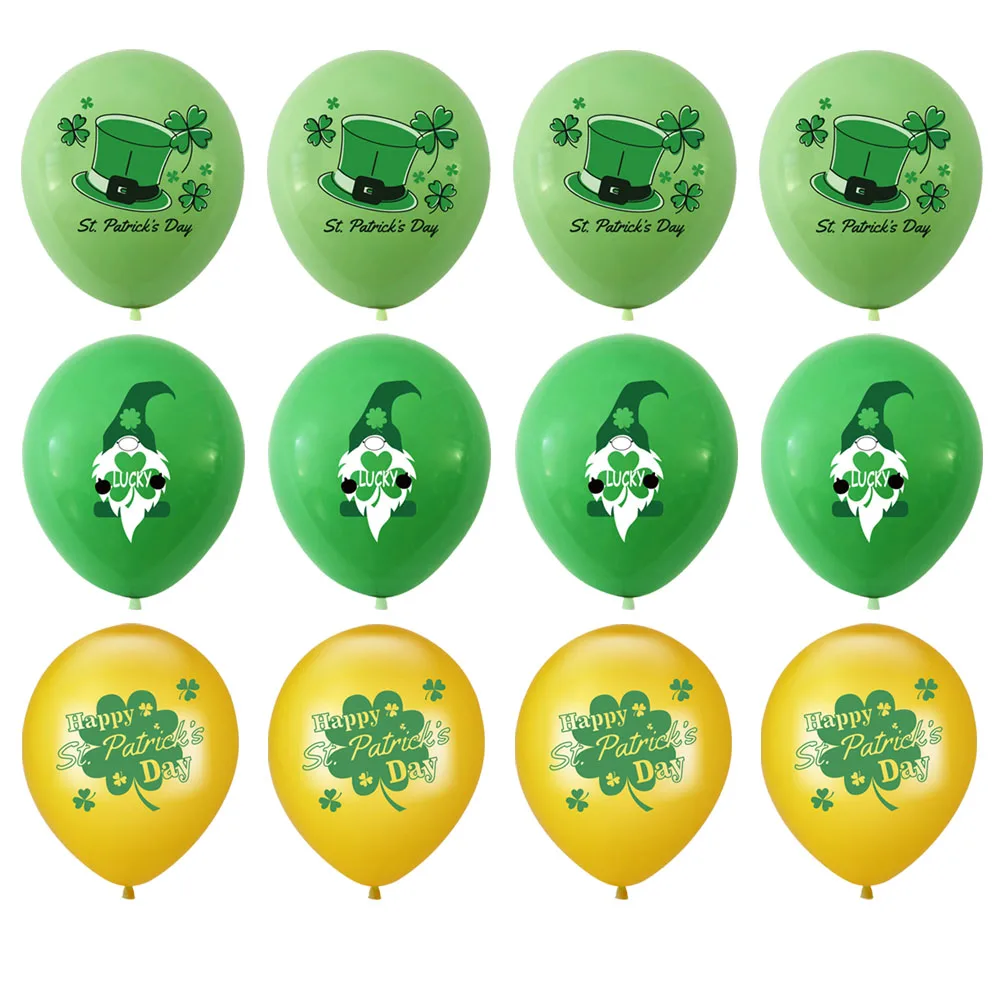 

30pcs Clover Latex Patrick Day Party Decoration Photo Props . Patrick'S Day Balloons Kit Balloon Accessories