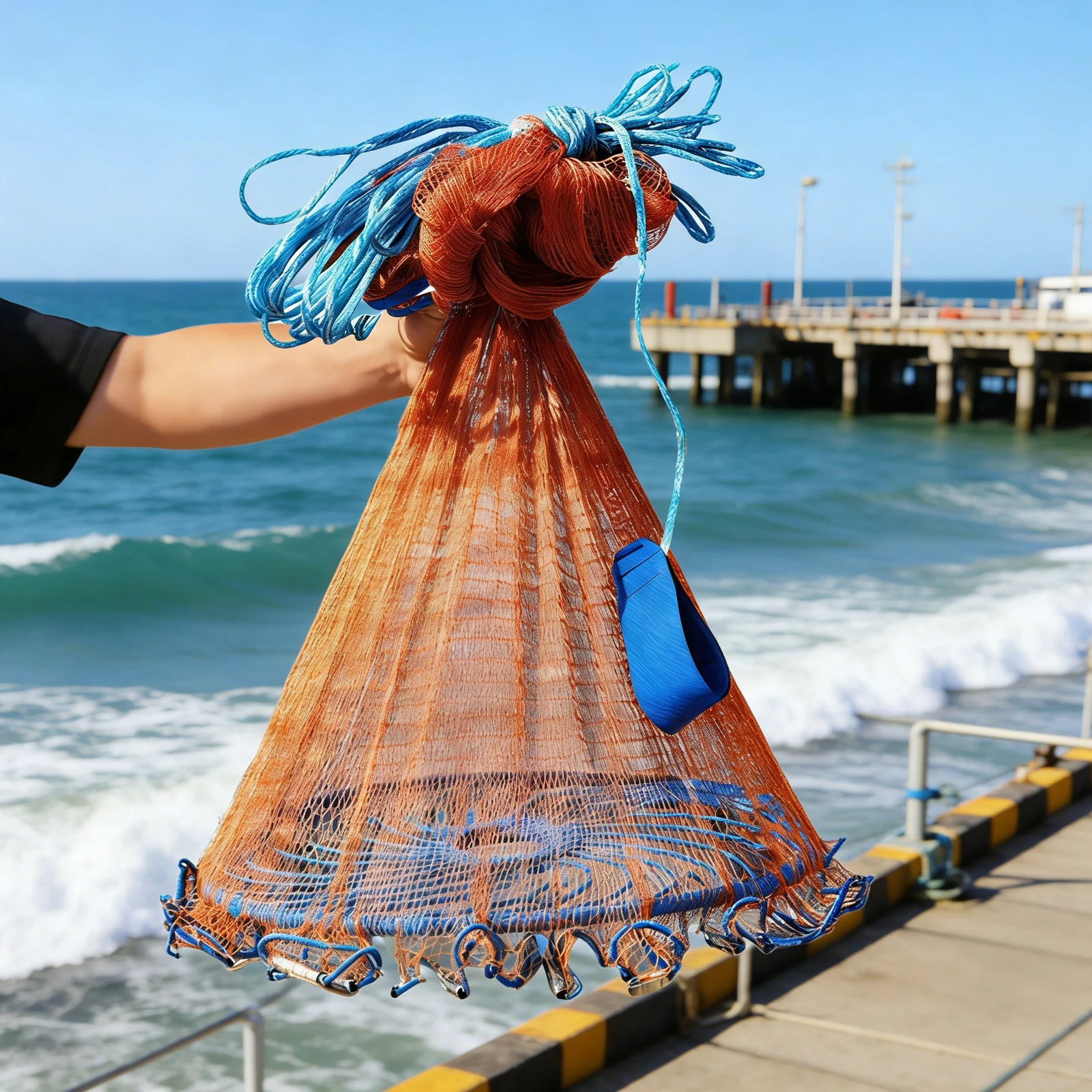 

Cast Net for Bait Trap Fish, Throwing Fishing Net, Hand Throwing Fishing Cast Net
