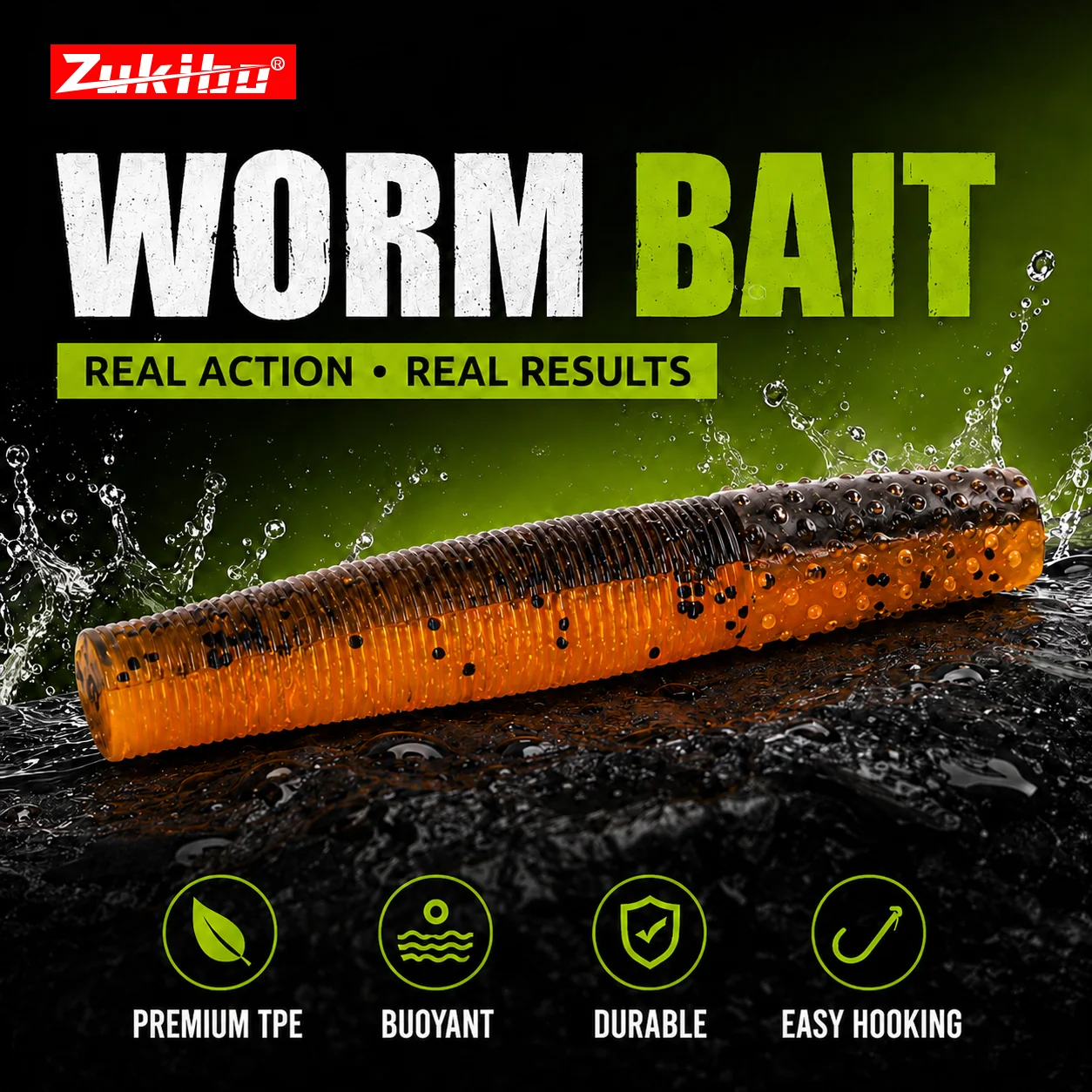 Isca Artificial Flutuante ZUKIBO de TPE Macio com Aroma Salgado para Pesca de Robalo e Peixe Mandarim em Água Doce - Isca Artificial para Pesca