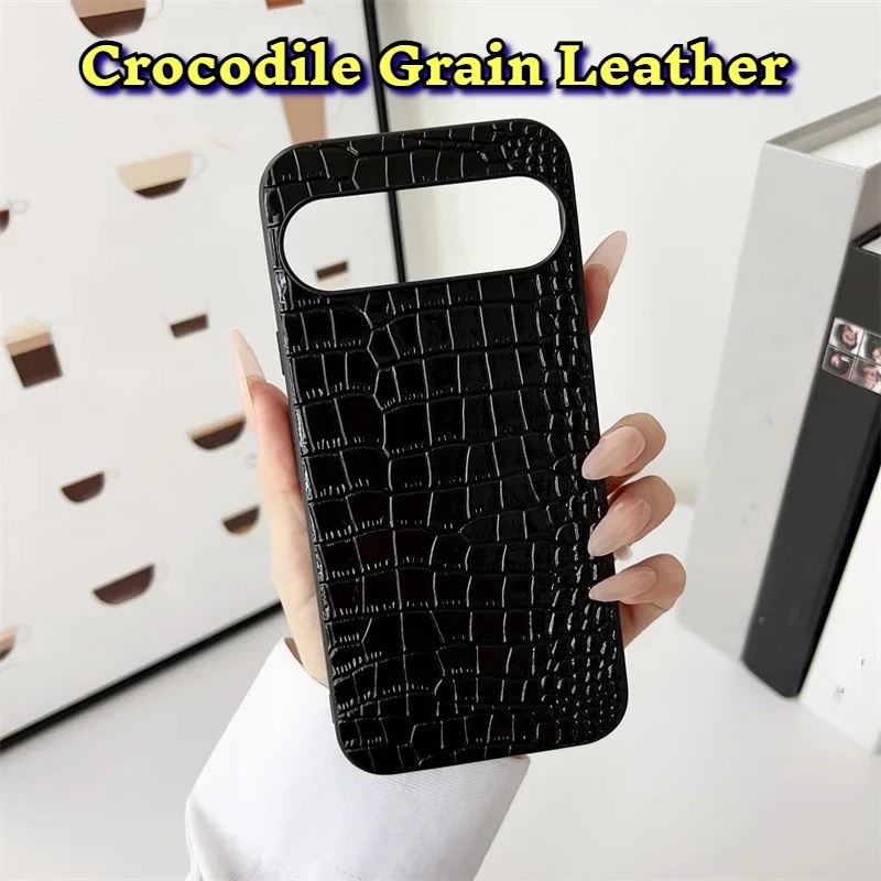 Business Retro Leopardenmuster PU-Leder Handyhülle für Google Pixel 10, 9, 8, 7, Pro XL, einfarbig, stoßfest, harte Schutzhülle