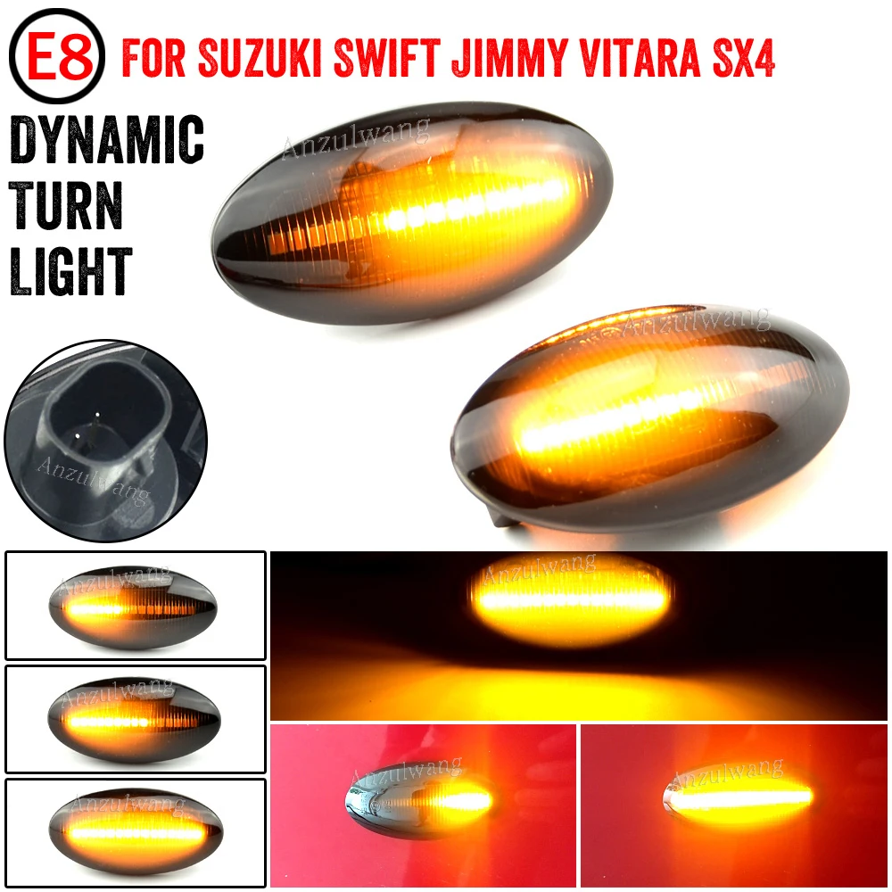 

For Suzuki Swift Jimmy Grand Vitara SX 4 Turn Signal Light LED Car Dynamic Side Marker Flowing Water Light Blinker Light A Pair