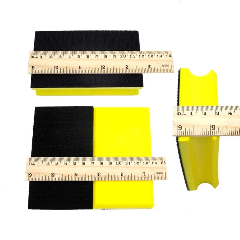 Bloque de lijado manual de 71x120mm, 1 Uds., almohadilla de pulido de gancho y bucle de espuma PU para restauración de muebles de carpintería, hogar y automóvil