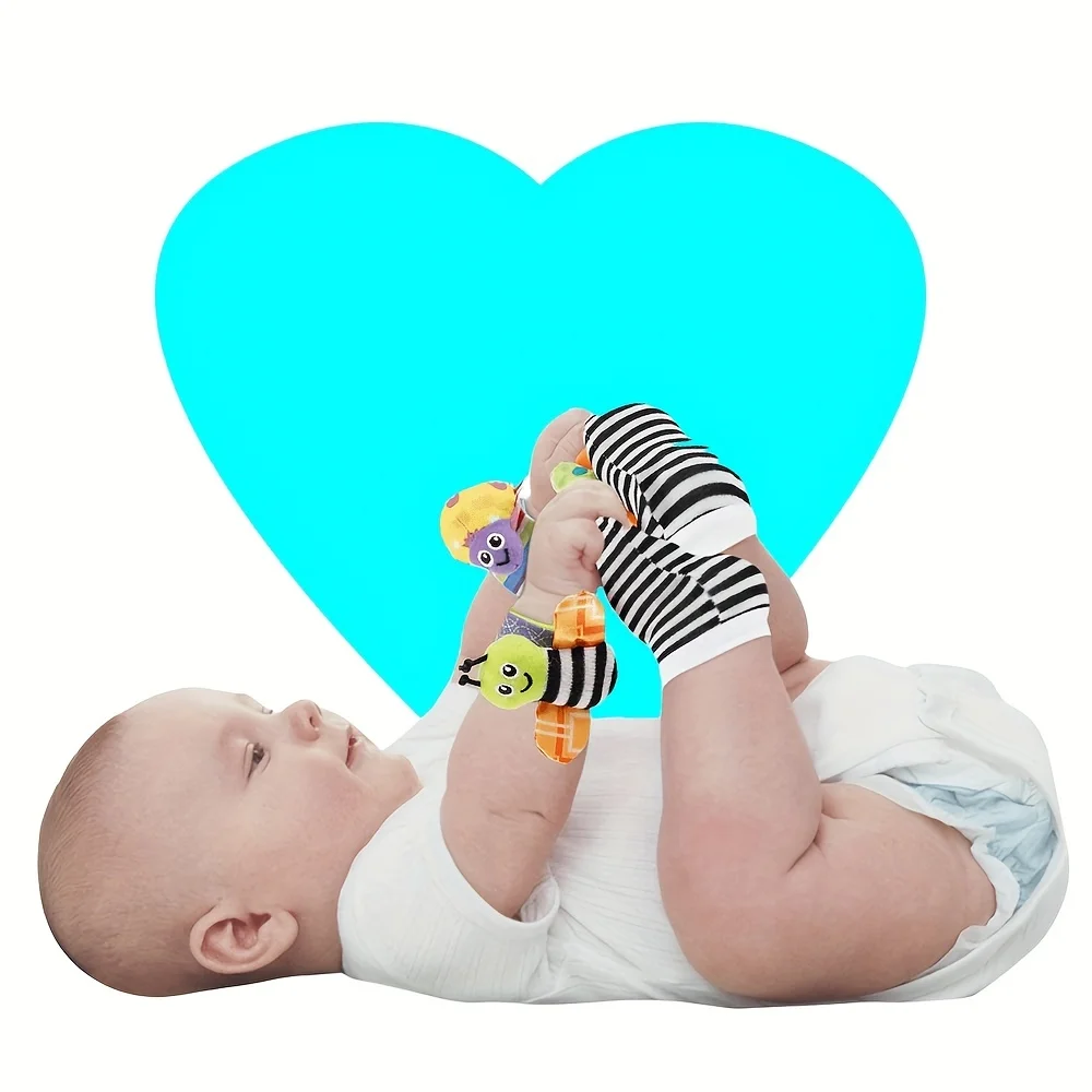 Baby Rattle Socks Toys 0~24 Months Infant Soft Plush Toy Newborn Sensory Educational Rattle And Teethe Wrist Baby Gift Toy