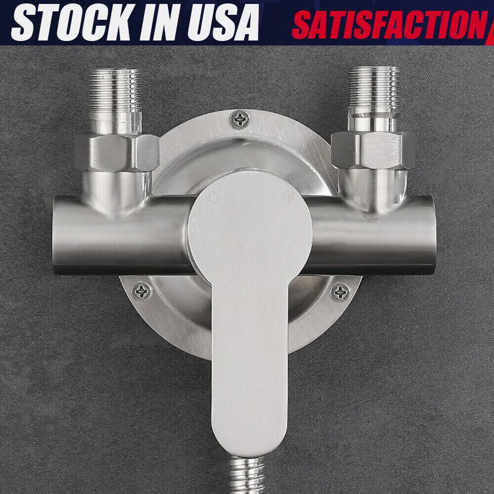 

1/2 "смеситель для душа, регулирующий смесительный клапан, смеситель для ванны, смеситель для душа, ванная комната, кухня, нержавеющая сталь, настенный монтаж