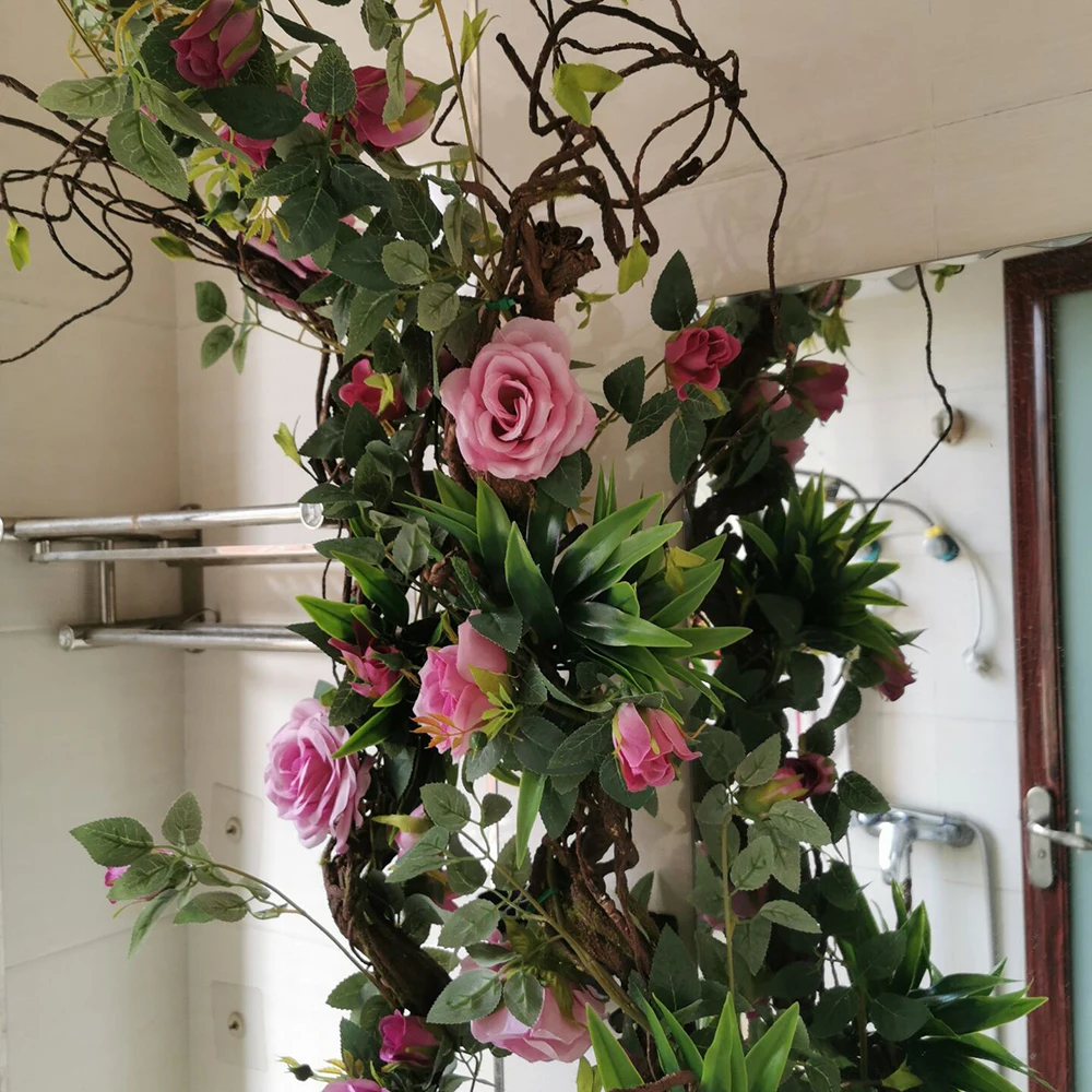 1.75 Meter Artificial Vine Green Leaf Simulation Rose Rattan Plant Branch Decoration Office DIY Rattan