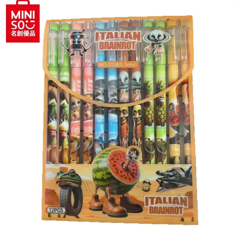 Tralalelo Tralala Cartoon Anime Penna neutra Studente nero Penna firma alta piuttosto carina Cancelleria per l'apprendimento dei bambini della scuola