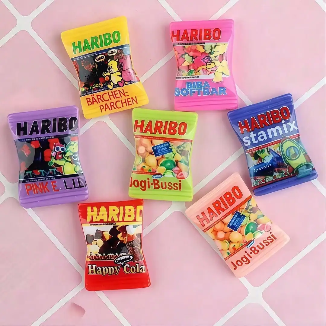 14pcs Mini 3D Snack Chips Bag Accessories DIY Jewelry Creative Keychain Resin Food Theme Suitable for Beading and Jewelry Making