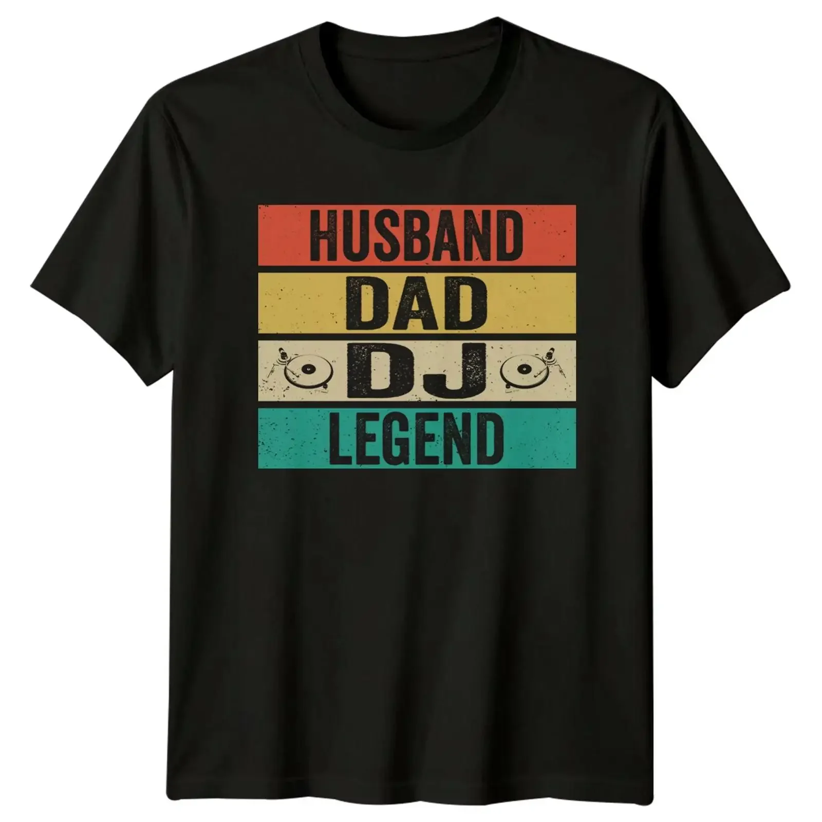 Ehemann Papa DJ Legende T Shirt Musikliebhaber Geschenk vintage Washed homme Breathable Unisex Top For Everyday Wear Stylish