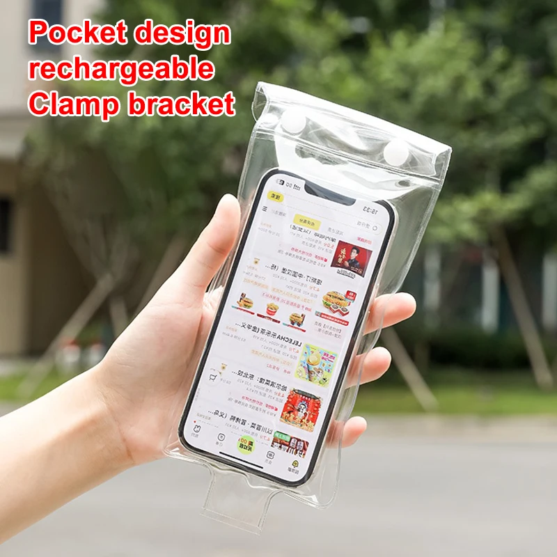 5PCS Transparent Waterproof Phone Protectors Pouch Covers Rainproof Phone Case Touchable Screen For Cycling Motorcycle Bicycle
