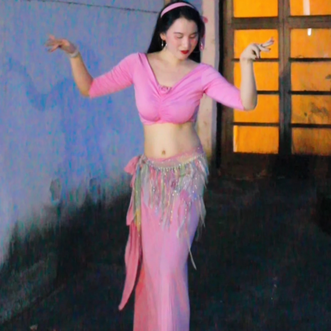 

New Belly Dance Performance Costumes Sexy Temperament Practice Set for Women's Oriental Dance Professional Training Clothing