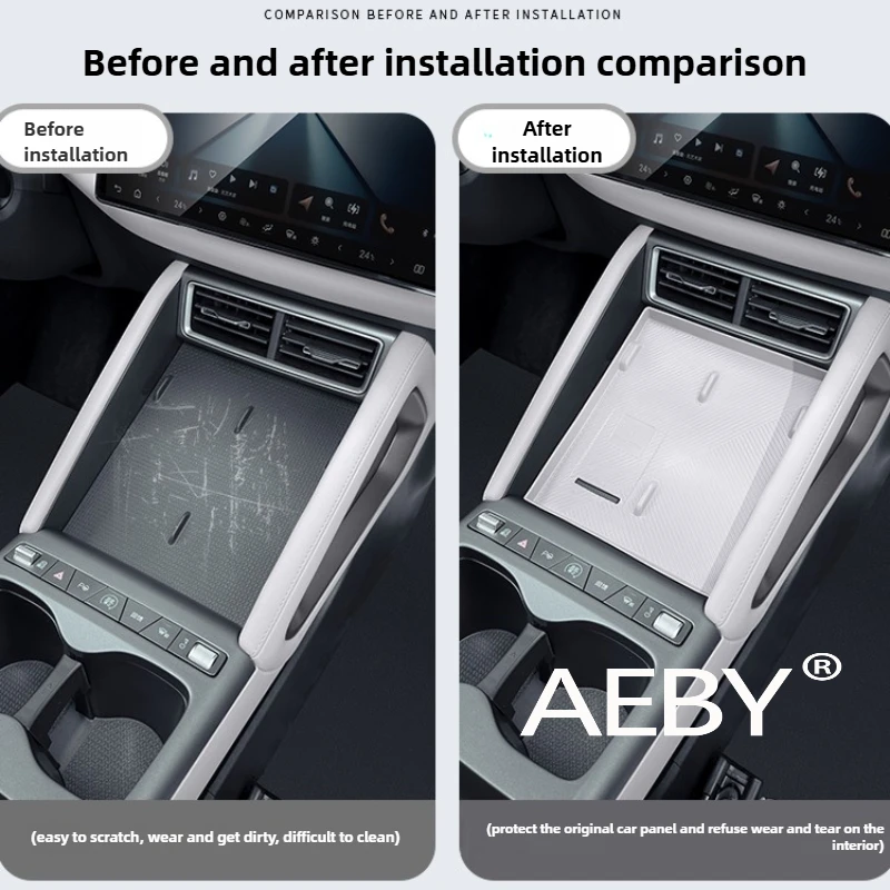 AEBY For BYD Atto 2 Smart Driving Edition 2024-2025 Wireless Charger Anti-Slip Mat, Silicone Anti-Slip Mat & Protector,interior