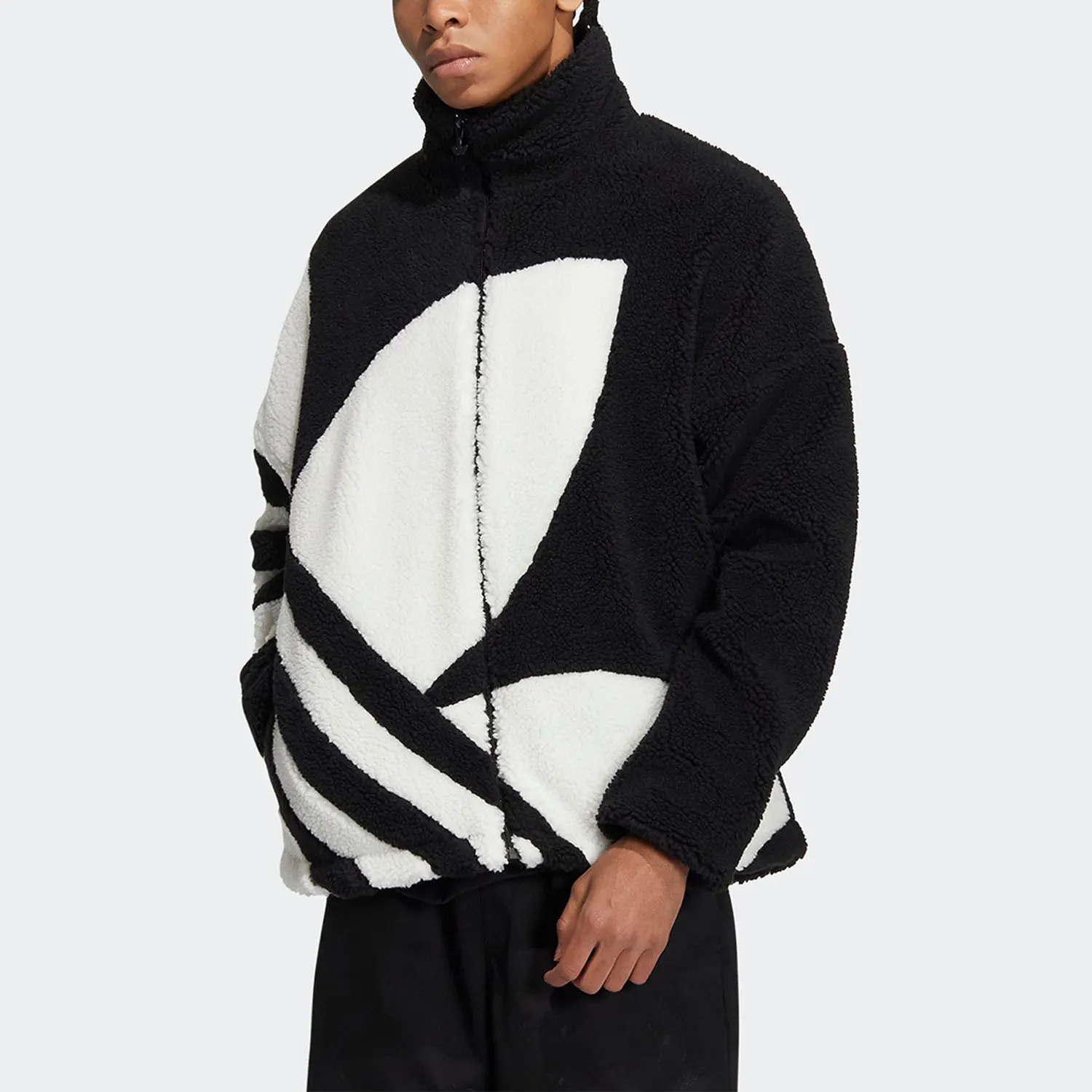 

Adidas Originals Мужская и женская теплая спортивная куртка из искусственной овчины HR3486