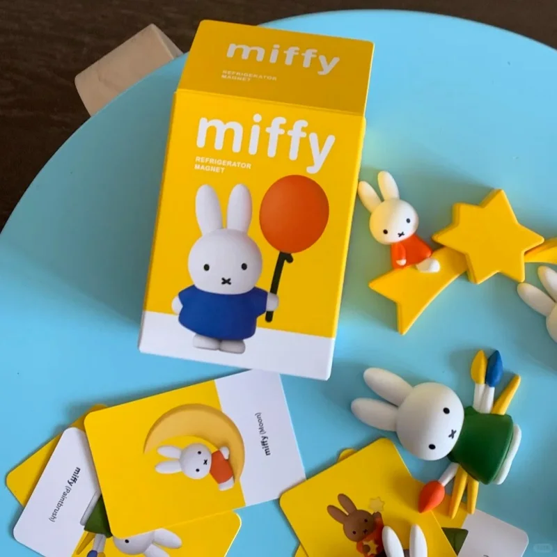 

Miffy, слепая коробка на холодильник, настоящая периферийная магнитная присоска, фигурка куклы, милое украшение, магнитные украшения