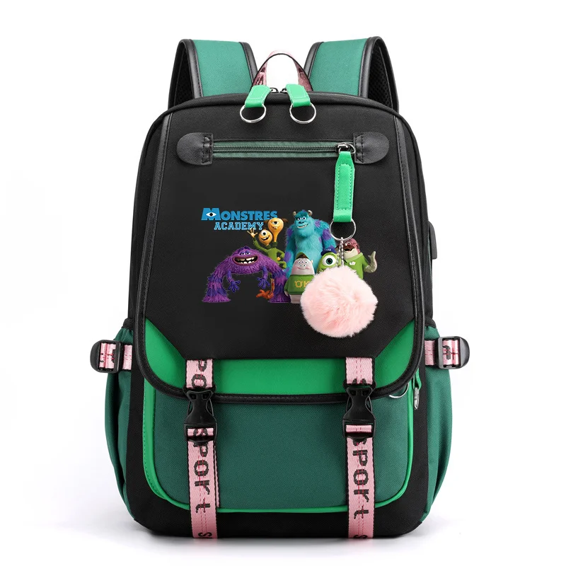 

Disney Monsters University School Bag for Boys Girls USB Charging Laptop Backpacks Women Men Rucksack Travel Bag Mochila