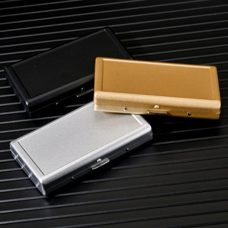 Brushed Aluminum 20-Capacity Frosted Cigarette Case Slim Compression-Resistant Moisture-Proof Creative Box Executive Business