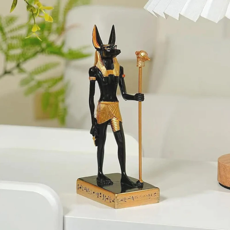 Mystical Anubis Statue Egyptian God Sculpture Premium Resin Figurine Ancient Mythology Home Office Decor Unique Collectible Idea