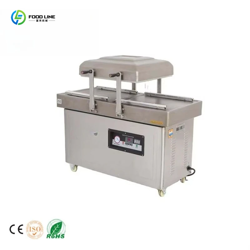 

Промышленная вакуумная упаковочная машина с двумя камерами из высококачественной нержавеющей стали 304, на заказ