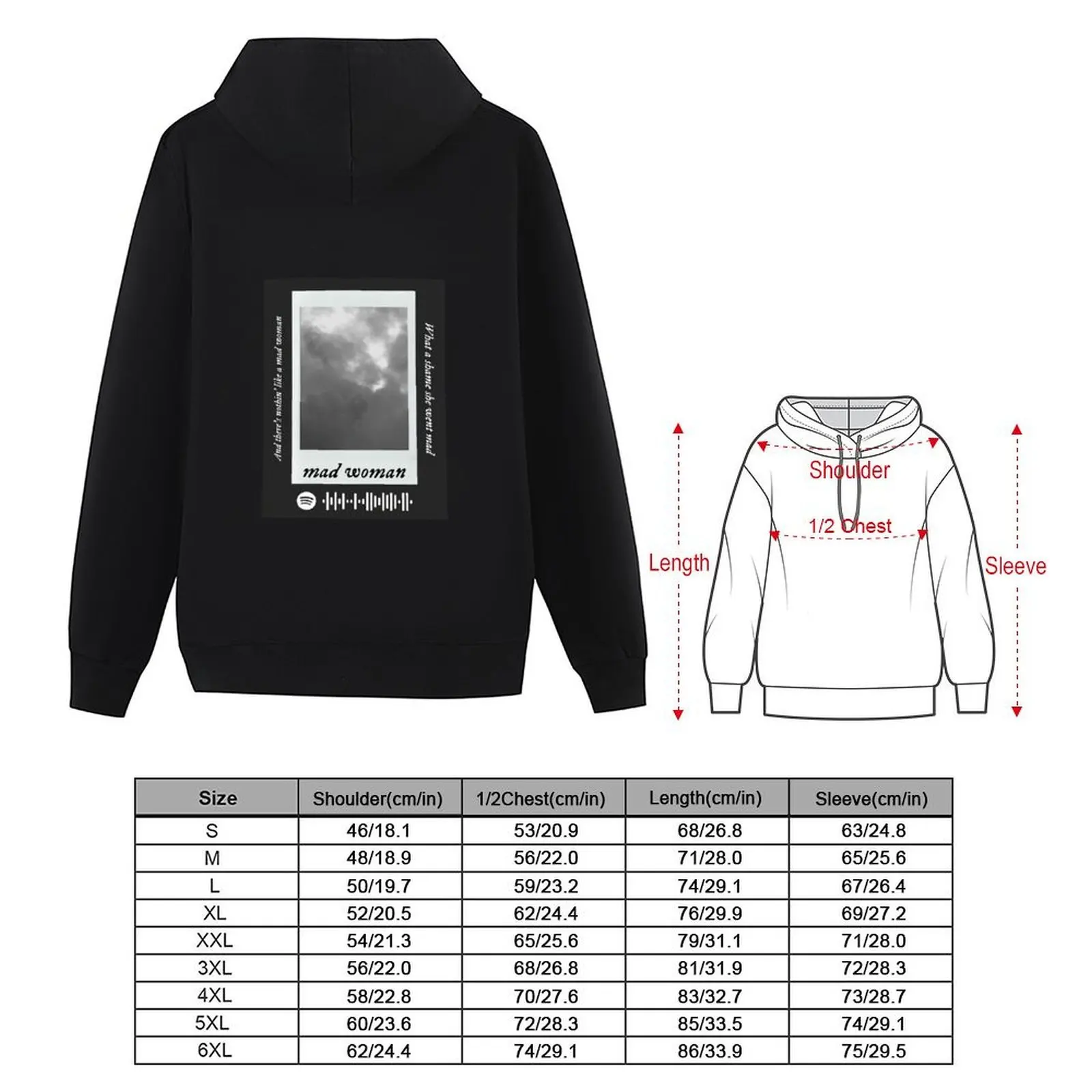 Mad Woman Folklore Design Hoodie mens clothes men clothes male clothes autumn anime hoodie