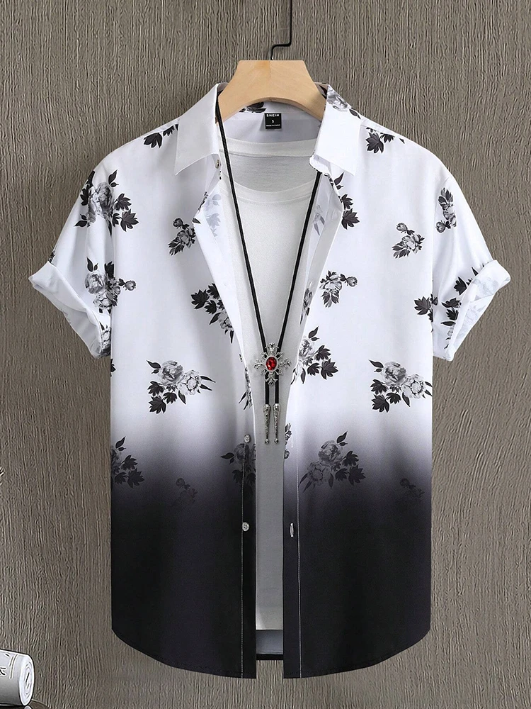 Summer Daily Men's Short-sleeved Shirt Outdoor Street Fashion Men's Casual Shirt Cool Comfortable Breathable Summer Shirt