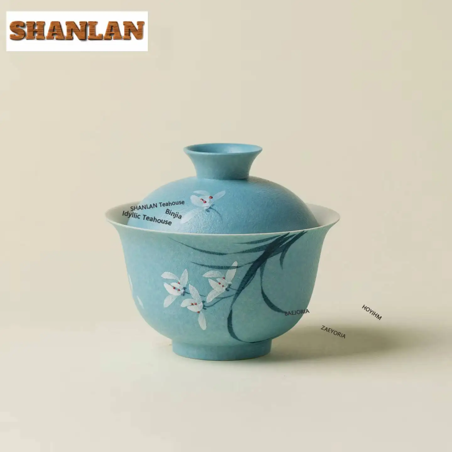 gaiwan-de-120ml-azul-lago-claro-pintado-a-mano-con-orquideas-tazon-de-te-hecho-a-mano-con-tapa-kit-para-preparar-te-regalo-artesanal-para-cafeterias