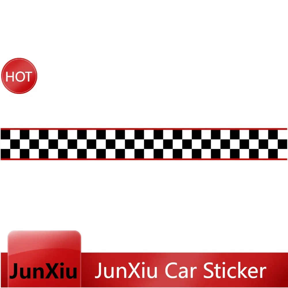 Vinyl Decal Band Checkered Stripes Red Motorcycle Helmet Scratch For Car Window Fade Resistant Car Window Decoration