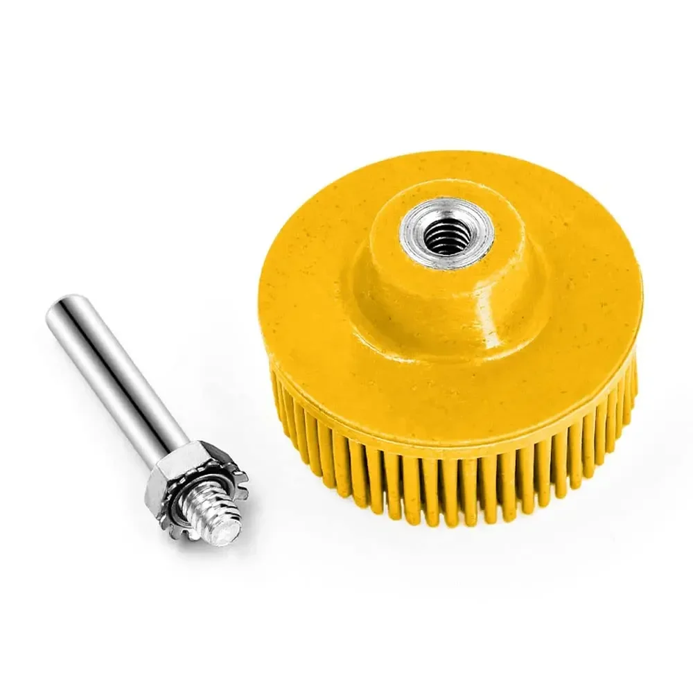 For Metal Deburring Blending 2 Inch Bristle Disc Grit 50# 80# 120# with 1/4 Inch Shank Attachment Gasket Coating Removal Disc
