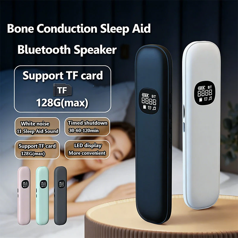 

НОВЫЙ Bluetooth-динамик с костной проводимостью для установки под подушку, генератор белого шума, звуковая панель для улучшения сна, LED-дисплей, MP3-плеер с поддержкой TF-карт, таймер отключения