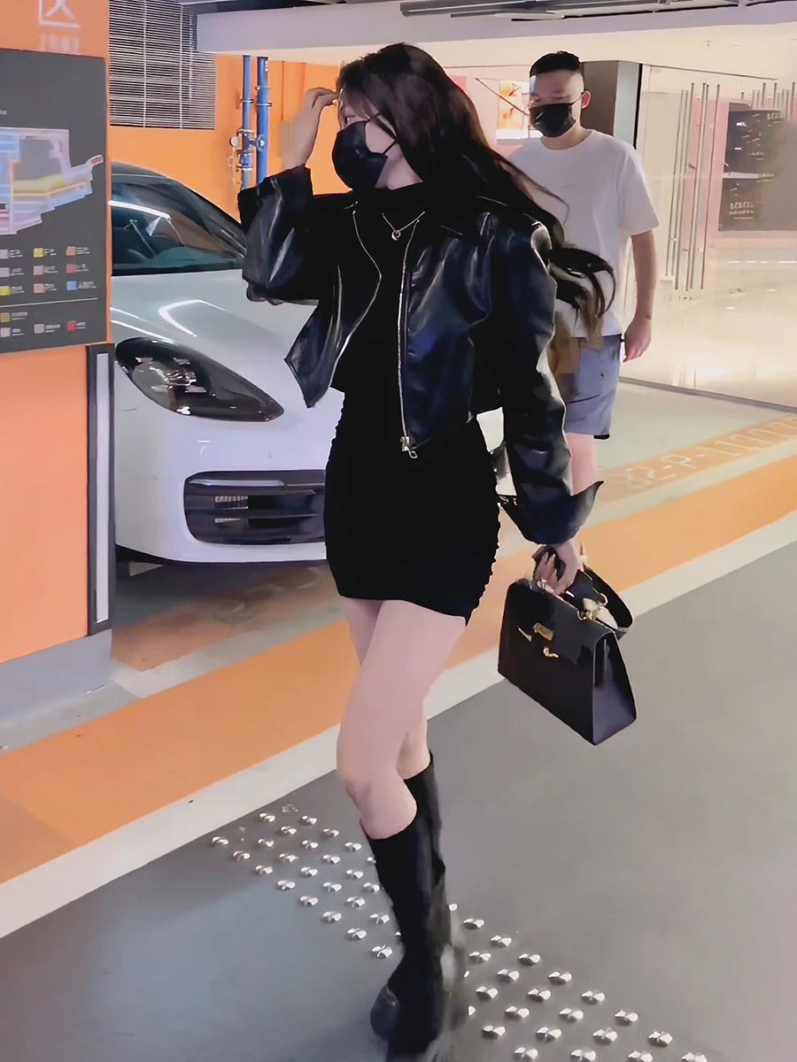 Jaet ort in pelle da donna sciolto Sle versione coreana primavera autunno nuovo arrivo cappotto da motociclista dimagrante Street Sle Faion