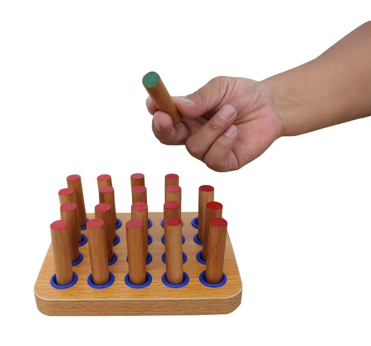 occupational therapy equipment Wooden peg inserting board