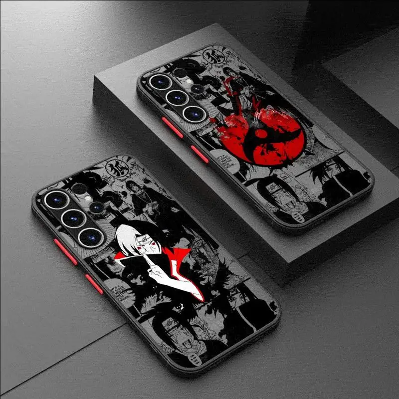 Narutos-ITACHIs Matte Case For Samsung Galaxy S24 S22 S23 S20 S21 FE S10 Plus Capa Note 20 Ultra 10 Lite Phone Fundas