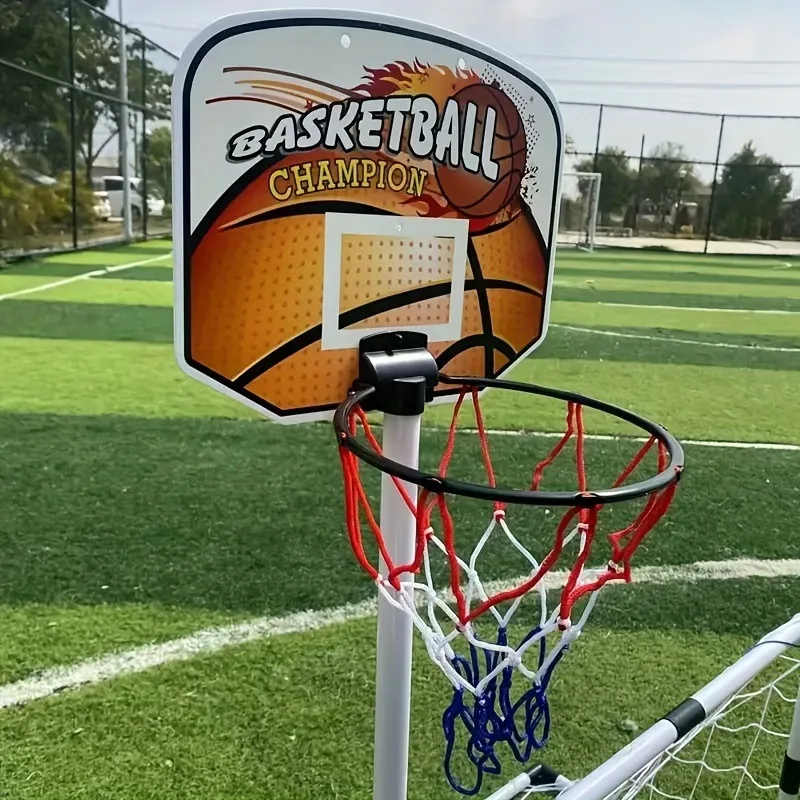 

Large 2-in-1 Portable Plastic Soccer and Basketball Goal Indoor/Outdoor Kids Sports Toy Foldable Football Training Equipment