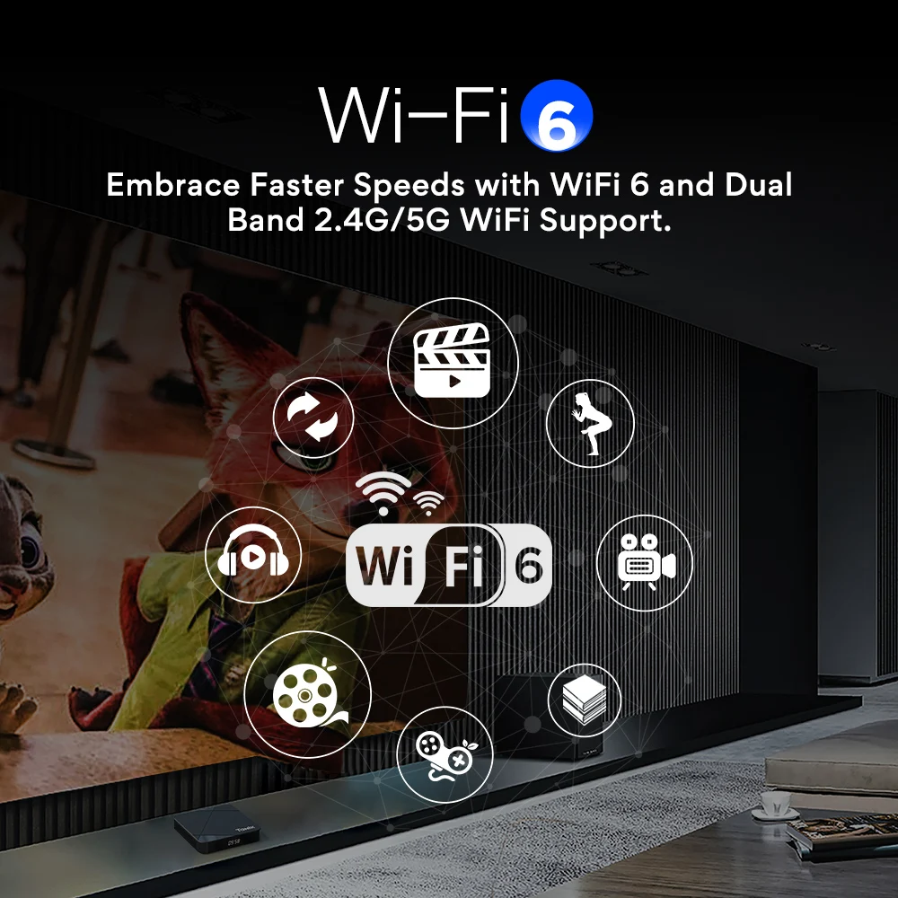 Tanix TX5 Android 14 Smart TV Box Amlogic S905Y5 4 GB 64 GB 2,4 G/5 G Dual Wifi 6 AV1 BT Set-Top-Box DDR4 Media-Player – Detail 9