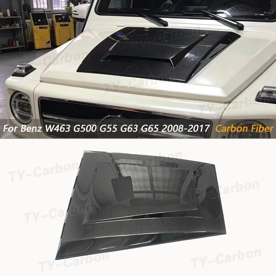 

Real Carbon Fiber Front Engine Bonnet Hood for Benz G-Class W463 G55 G63 G350 G500 2008-2017 Front Hood Vent Cover Body Kit